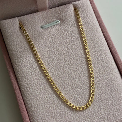 CADENA MINI CUBANA 2MM ORO AMARILLO ITALY 18K 45CM - 2,02GR