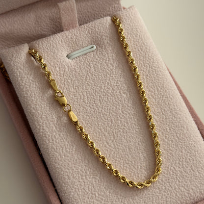 2.5MM YELLOW GOLD ITALY 18K BOW CHAIN ​​45CM - 5.13GR