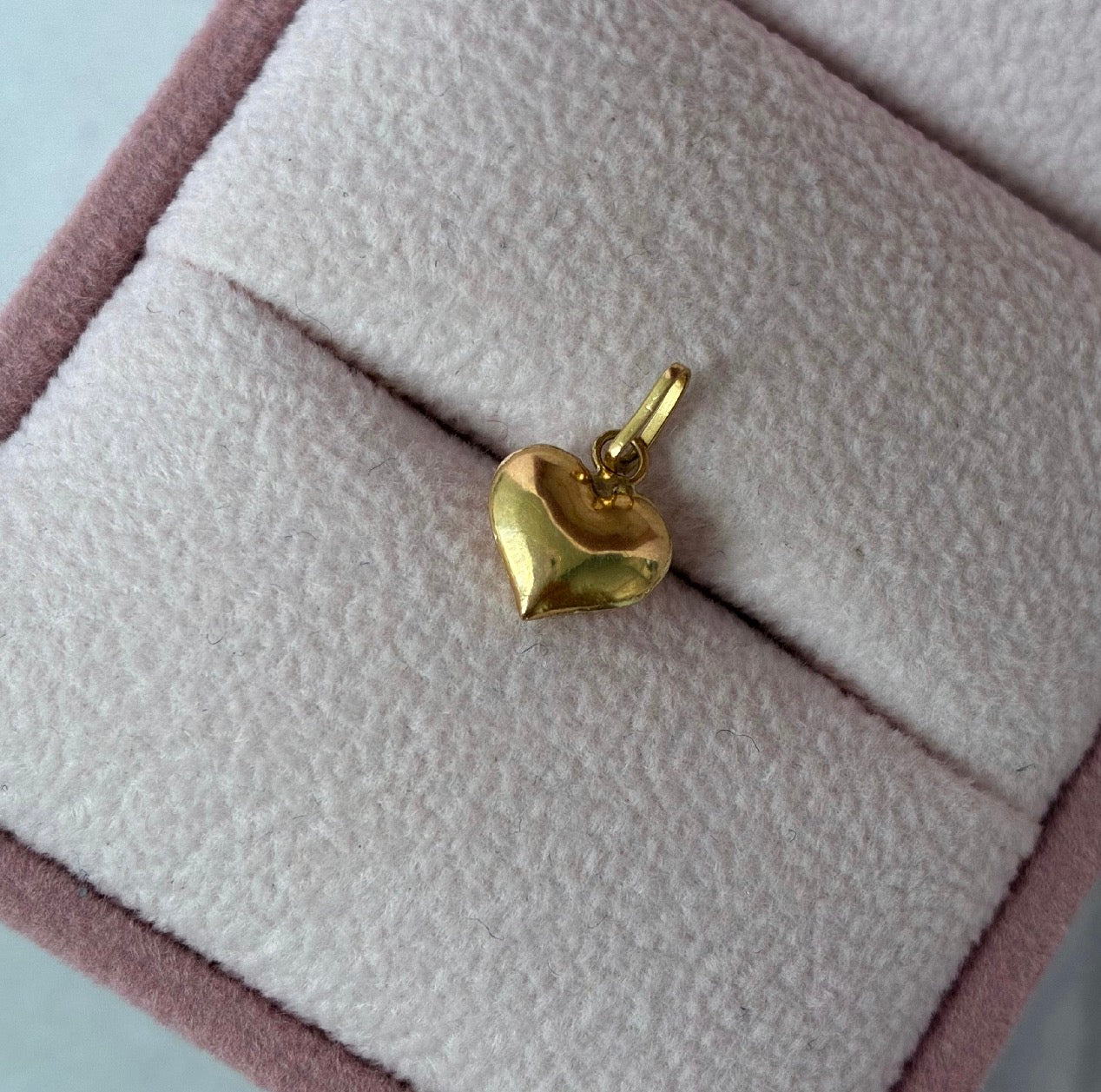 DIJE CORAZON LISO 1,3CM ORO AMARILLO COL 18K - 0,27GR