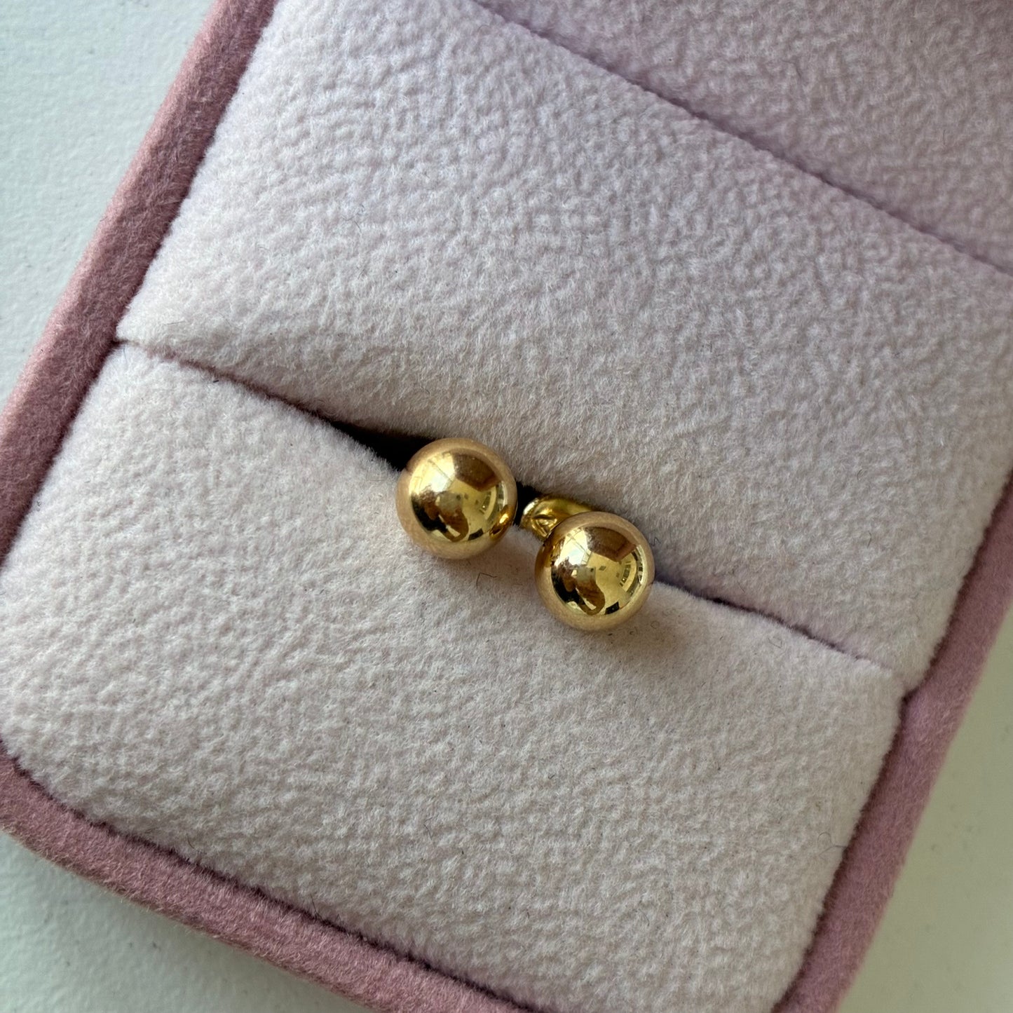 SMOOTH BALL POLES 6MM 18K YELLOW GOLD - 0.63GR