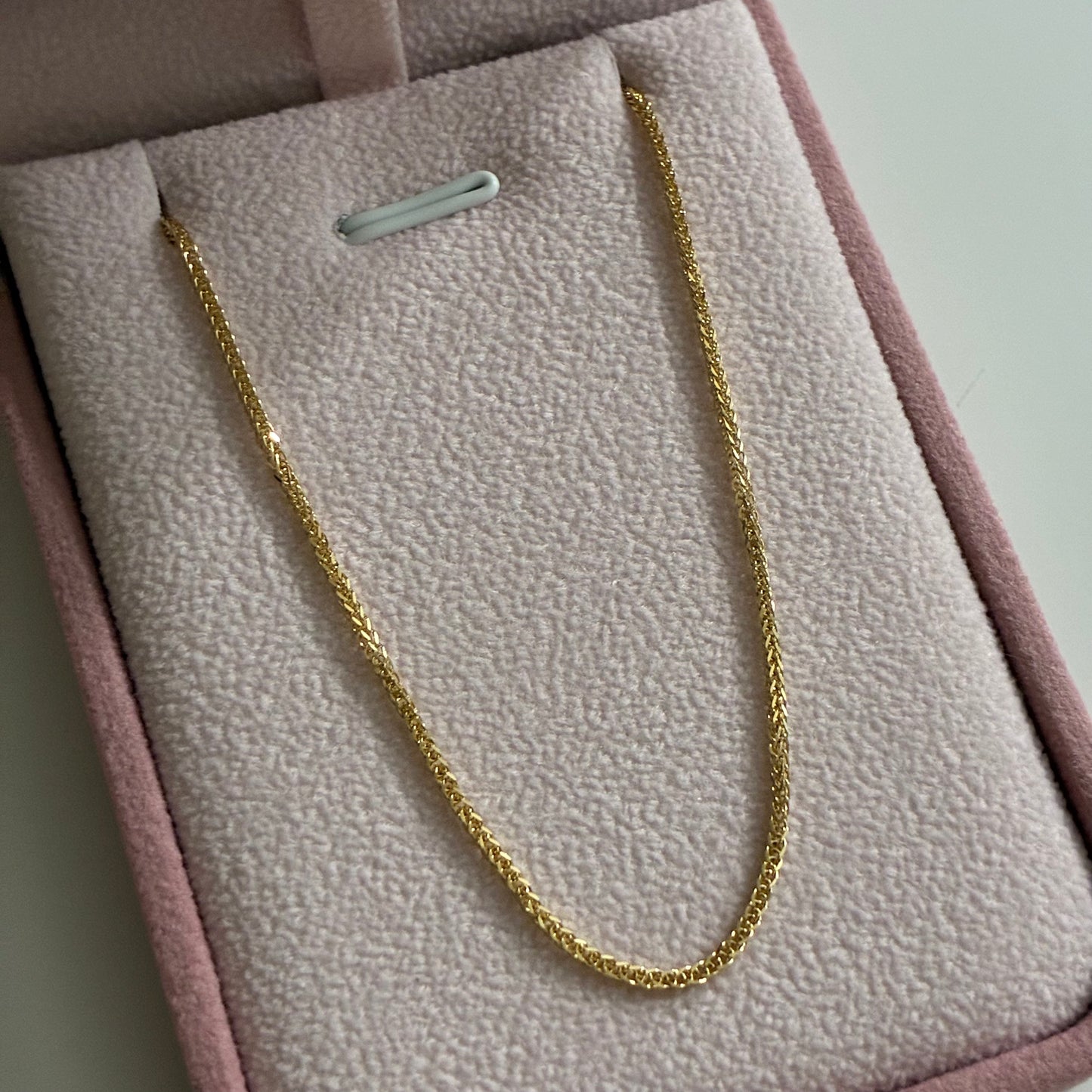 CADENA MINI FRANCO 1.2MM ORO AMARILLO ITALY 18K 45CM - 2,87GR