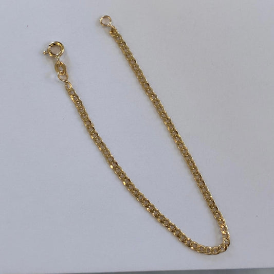 Cuban Bracelet 1.3mm Italian Yellow Gold 18K - 19cm 1.87g