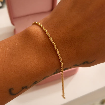 PULSERA LAZO 2MM ORO AMARILLO ITALY 18K 19CM - 1,26GR