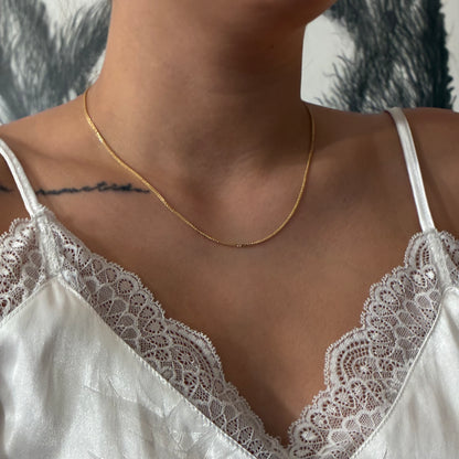 CADENA MINI FRANCO 1.2MM ORO AMARILLO ITALY 18K 45CM - 2,87GR