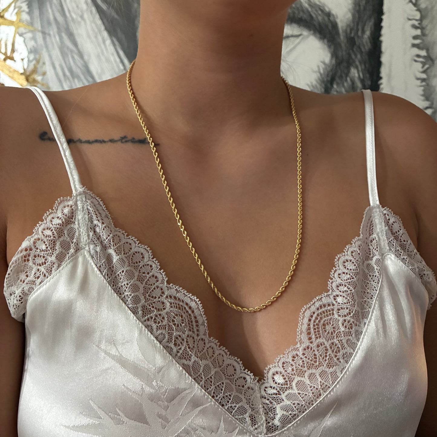 CADENA LAZO 2.5MM ORO AMARILLO ITALY 18K 60CM - 5,34GR