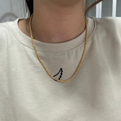 3.2MM ITALIAN YELLOW GOLD 18K LOOP CHAIN ​​- 50CM 7.04GR