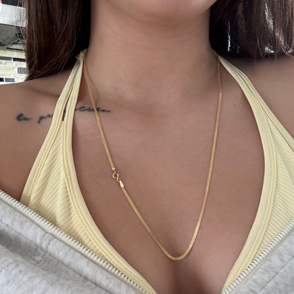 CHINESE DIAMOND CHAIN ​​2MM YELLOW GOLD ITALY 18K 60CM - 3.6GR