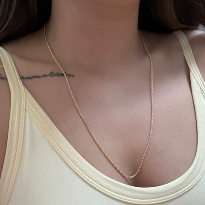 1.7MM CABLE CHAIN YELLOW GOLD ITALY 18K 60CM - 2.02GR