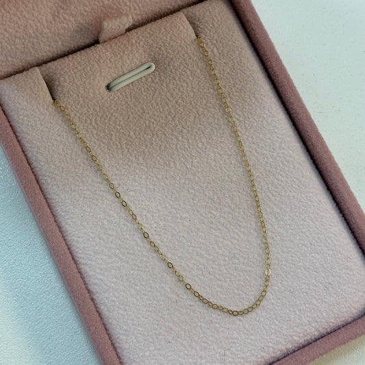 MINI ROLON CHAIN 0.6MM YELLOW GOLD ITALY 18K 40CM - 0.38GR
