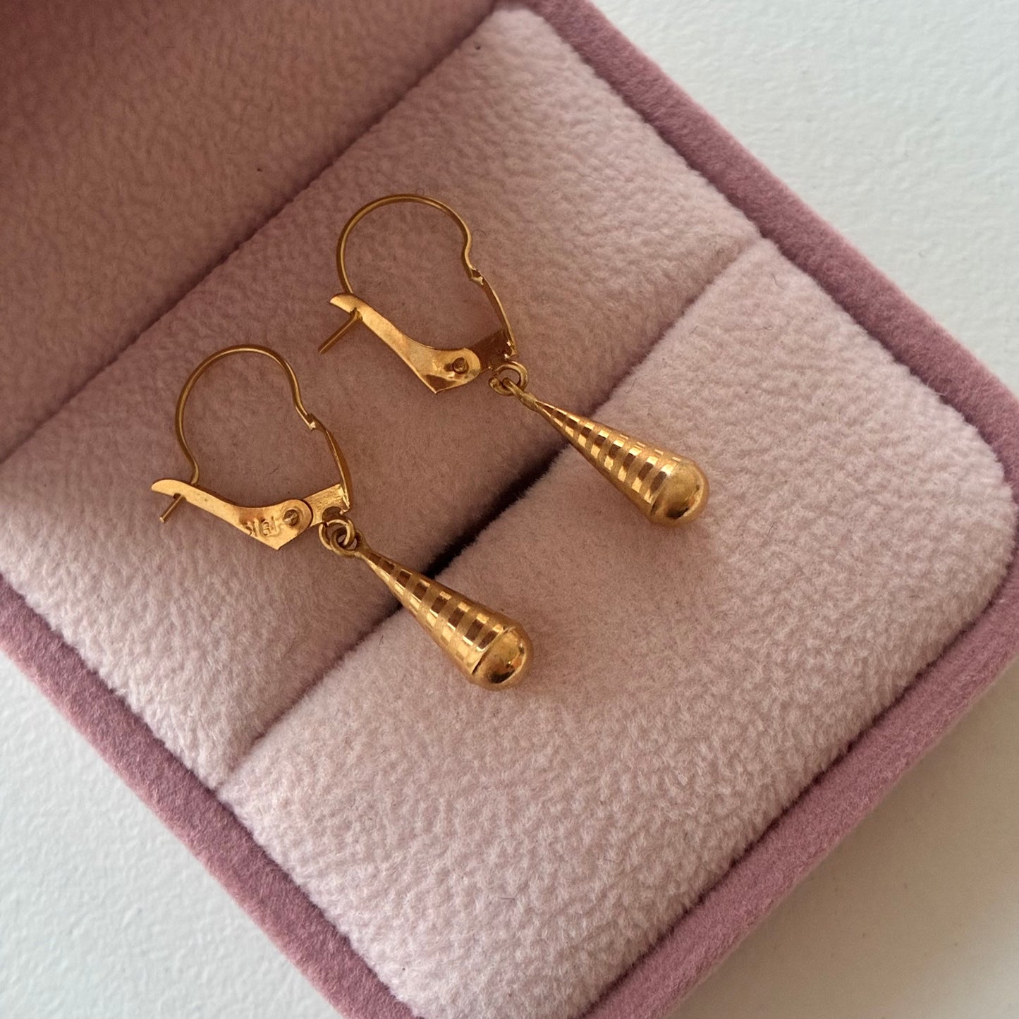 HOOPS DROP 2.5 CM 18K YELLOW GOLD - 0.58GR