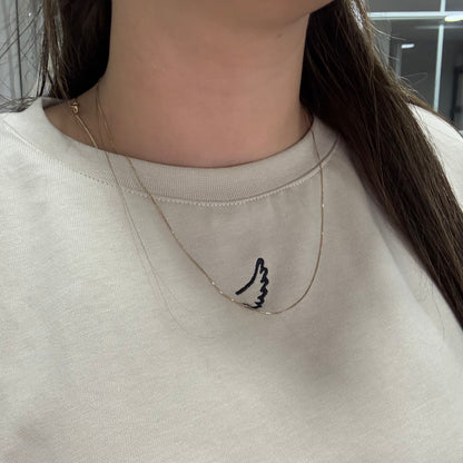 Venetian Chain, Gold Wire, 0.6mm, 18K Italian Yellow Gold - 50cm, 0.91g