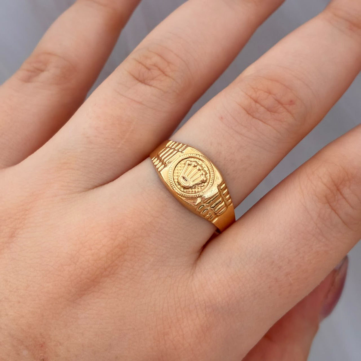 ANILLO CORONA 2,25 GR TALLA 11 ORO AMARILLO COL 18K
